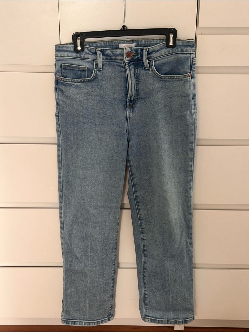LC Lauren Conrad Light Blue Cropped Straight Jeans